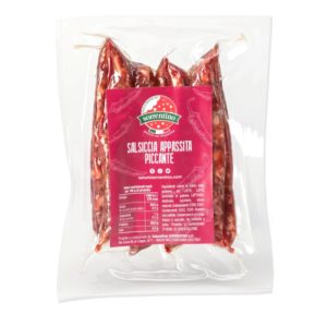 Acquista la nostra salsiccia appassita Piccante. Clicca e scopri il nostro shop online!